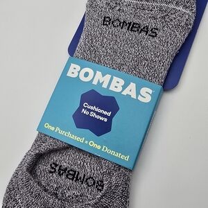 Bombas Black and White Cushioned No Show Socks